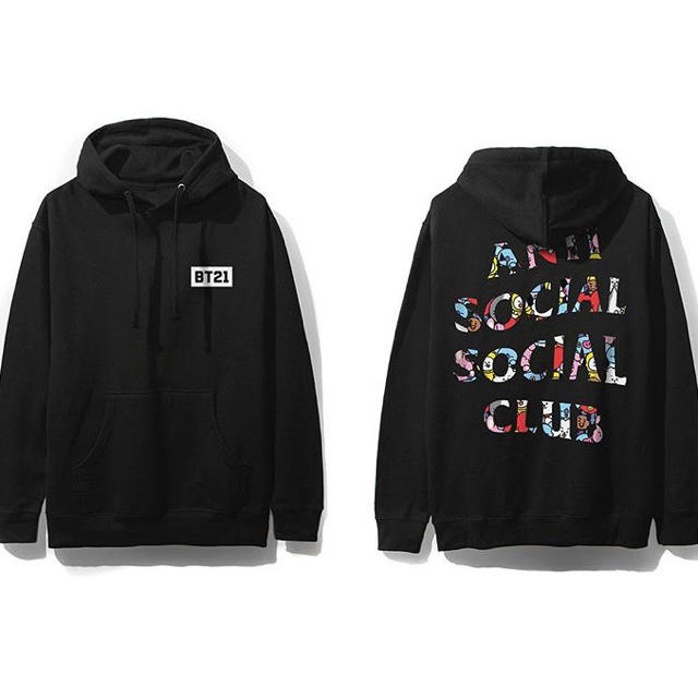 防弾少年団(BTS)(ボウダンショウネンダン)のM ANTI SOCIAL SOCIAL CLUB BTS 防弾少年団 BT21 メンズのトップス(パーカー)の商品写真