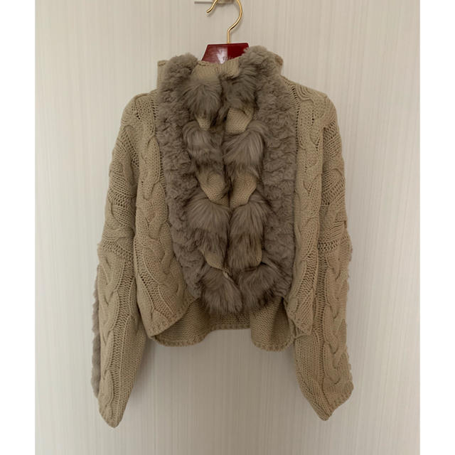 Ameri VINTAGE(アメリヴィンテージ)のameri vintage/BRAID FUR KNIT/エコファーニット/新品 レディースのトップス(ニット/セーター)の商品写真