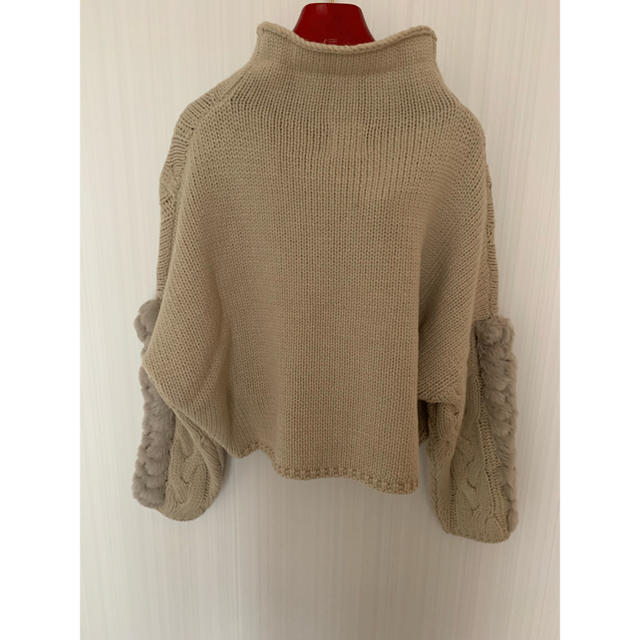 Ameri VINTAGE(アメリヴィンテージ)のameri vintage/BRAID FUR KNIT/エコファーニット/新品 レディースのトップス(ニット/セーター)の商品写真