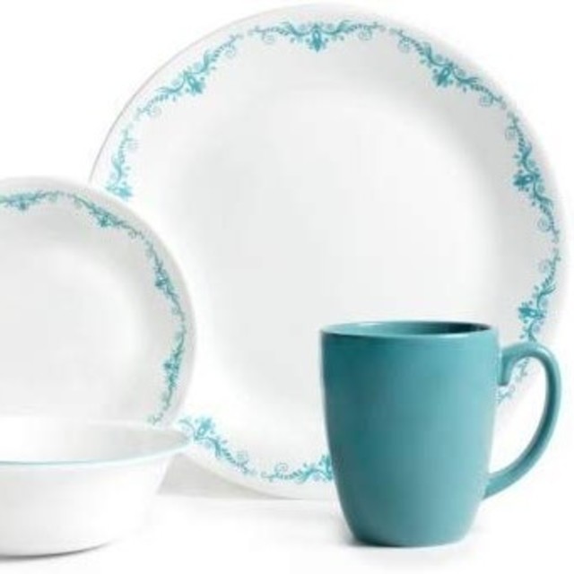 CORELLE(コレール)の【新品】CORELLE コレール ガーデンレース 16ピースセット インテリア/住まい/日用品のキッチン/食器(食器)の商品写真