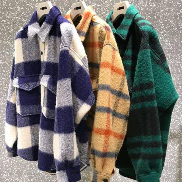 18aw 新品 定価5万 h beauty&youth チェックオーバーシャツ