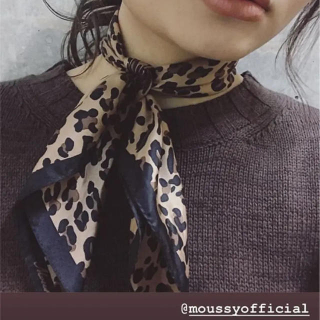 moussy(マウジー)のMOUSSYレオパードスカーフ レディースのファッション小物(バンダナ/スカーフ)の商品写真