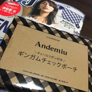 アンデミュウ(Andemiu)のアンデミュウ ギンガムチェックポーチ(ポーチ)