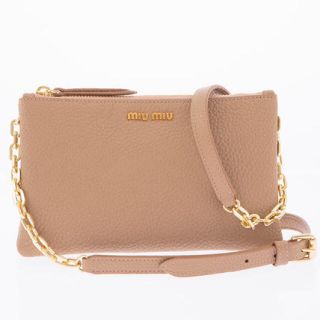 ミュウミュウ(miumiu)のMiuMiu レザーポシェット♪ 5BH040 DAINO(ショルダーバッグ)