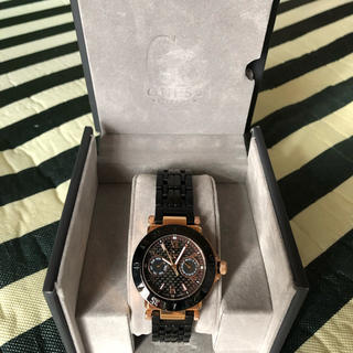 ゲス(GUESS)のGUESS GC 腕時計 ステンレススティール  ブラック スイス製 中古美品(腕時計(アナログ))