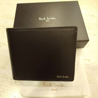 新品☆Paul Smith メンズ 折り畳み財布 マップ柄 牛革