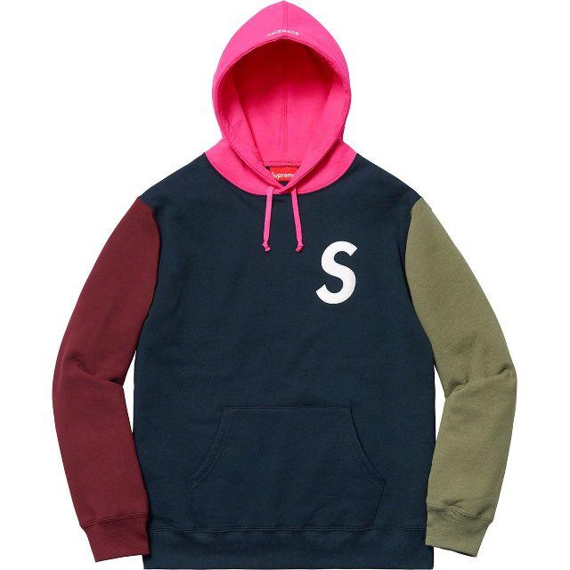 S Logo Colorblocked Hooded Sweatshirt