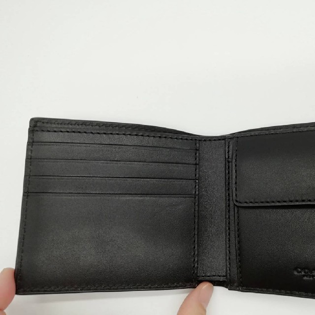 COACH(コーチ)のみかさま専用　正規品　新品　未使用　コーチ　COACH　折り財布　ブラック メンズのファッション小物(折り財布)の商品写真