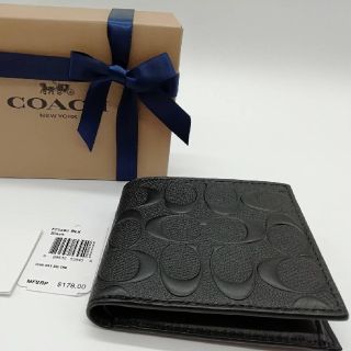 コーチ(COACH)のみかさま専用　正規品　新品　未使用　コーチ　COACH　折り財布　ブラック(折り財布)