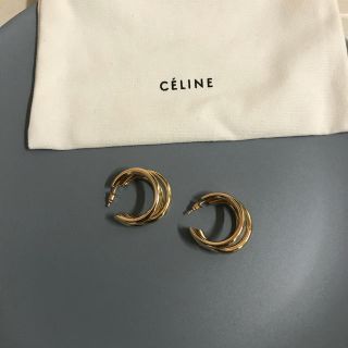 セリーヌ(celine)の【新作】インポート  ピアス  フープピアス  ゴールド  三連  大ぶり(ピアス)