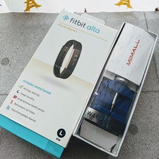 fitbit alta GOLD SERIES ステンレスバンド付(トレーニング用品)