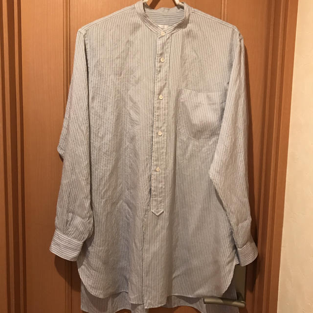 COMOLI 2019AW シルクバンドカラーシャツ ストライプ サイズ3 新品