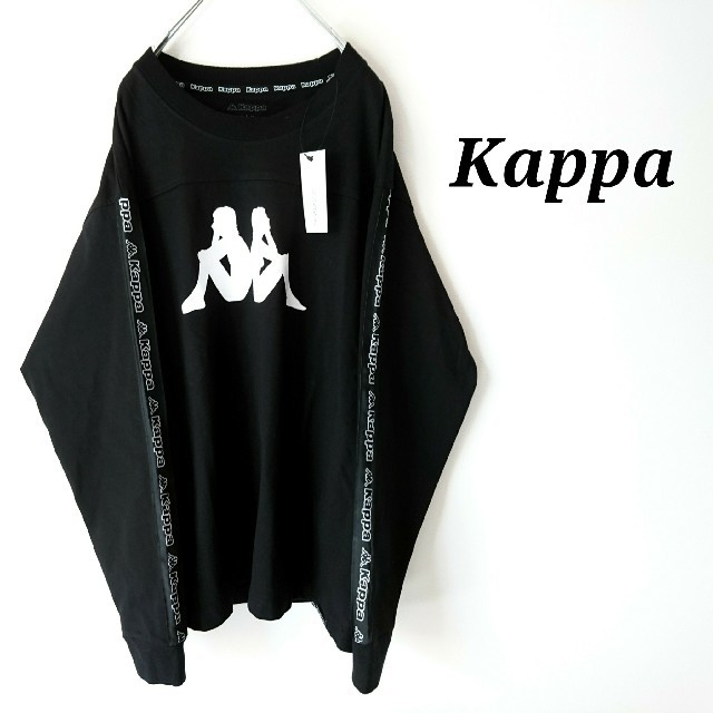 Kappa(カッパ)のKappa 新品 ラインロゴ ライン袖 厚手ロンT  メンズのトップス(Tシャツ/カットソー(七分/長袖))の商品写真