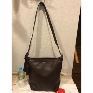 コーチ(COACH)のCOACH 高級レザーショルダーバッグ ダークブラウン色(ショルダーバッグ)