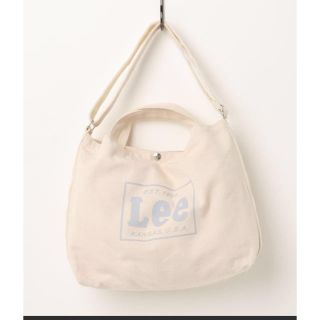 リー(Lee)のLee  2way ショルダートートバッグ アイボリー  グレー文字 (トートバッグ)