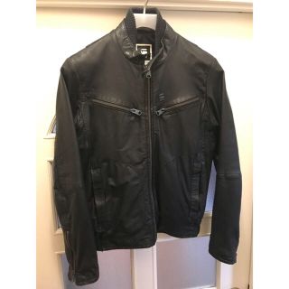 ジースター(G-STAR RAW)の S 非売品 ジースター 革ジャケット レザージャケット ネイビー(レザージャケット)