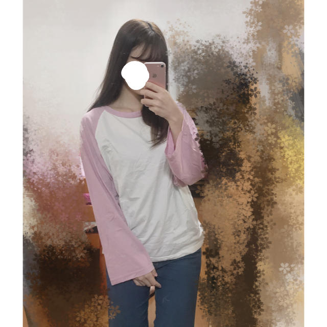 WEGO(ウィゴー)のバイカラーロンＴ❤︎ レディースのトップス(Tシャツ(長袖/七分))の商品写真