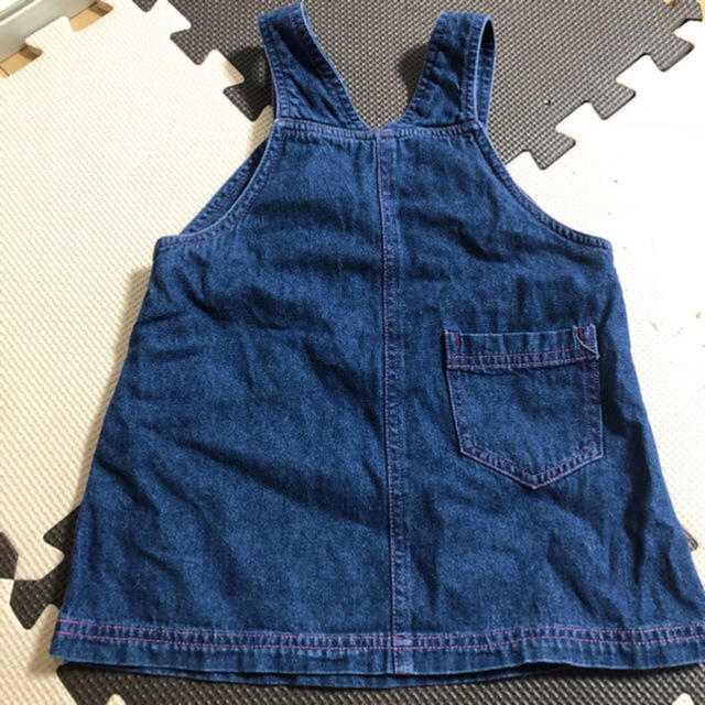 pooh デニム ジャンパスカート 90cm キッズ/ベビー/マタニティのキッズ服女の子用(90cm~)(スカート)の商品写真