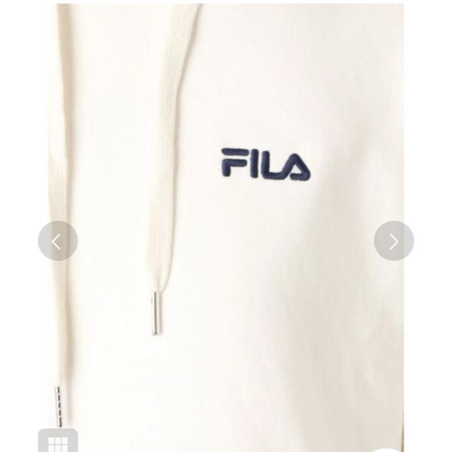 MERCURYDUO(マーキュリーデュオ)の新品未使用 マーキュリーデュオ×FILA パーカー オフホワイト レディースのトップス(パーカー)の商品写真