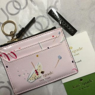 ケイトスペードニューヨーク(kate spade new york)の☆新品☆kate spade キーリング付きパスケース・コインケース(名刺入れ/定期入れ)