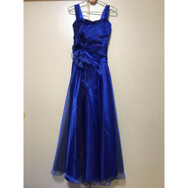 【値下げ】カラードレス 青 レディースのフォーマル/ドレス(ロングドレス)の商品写真