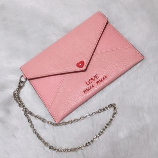 ミュウミュウ(miumiu)のmiumiu  パスケース マドラス ラブレター　(プライスダウン中)(パスケース/IDカードホルダー)