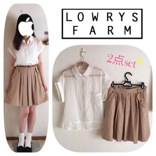 ローリーズファーム(LOWRYS FARM)のローリーズ チェック柄シャツ×スカート(セット/コーデ)