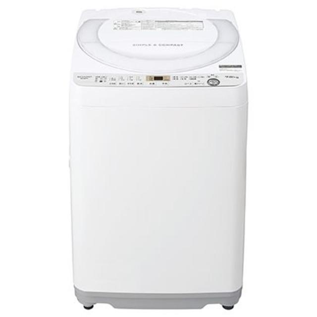 ES-GE7C-W 全自動洗濯機 幅56.5cm 7kg 穴なし槽 ホワイト