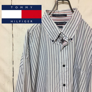 トミーヒルフィガー(TOMMY HILFIGER)の90s トミー・ヒルフィガー ＴＯＭＭＹ ＨＩＬＦＩＧＥＲ ストライプシャツ(シャツ)