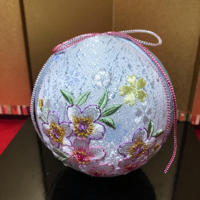 フォーマル/ドレス手毬 てまり ハンドメイド 刺繍 10センチ