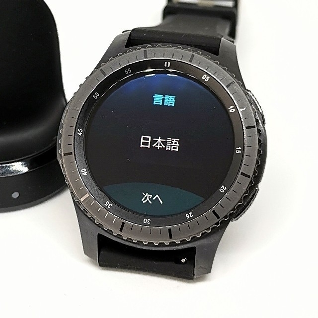 SAMSUNG(サムスン)のGear S3 frontier スマートウォッチ メンズの時計(腕時計(デジタル))の商品写真