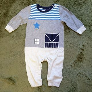 ベビーギャップ(babyGAP)のbabygap サマーニット カバーオール 長袖長ズボン 70cm(カバーオール)