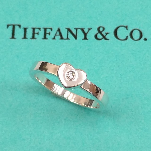 Tiffany & Co. - ティファニーリング　ハートダイヤモンド1p