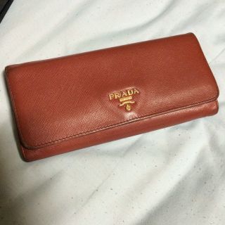 プラダ(PRADA)のPRADA サフィアーノ オレンジ(財布)