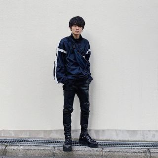 黒サイズSUNSEA LEATHER FLEA MARKET PANTS レザー パンツ