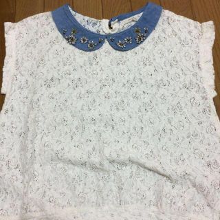 ページボーイ(PAGEBOY)のpage boy ビジュー衿付きブラウス(Tシャツ(半袖/袖なし))