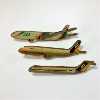 ジャル(ニホンコウクウ)(JAL(日本航空))の【値下げ】本エアシステム（JAS）　ピンズ3個セット(ネクタイピン)