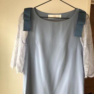 トッコ(tocco)のtocco closet 春ワンピースブルー(ひざ丈ワンピース)