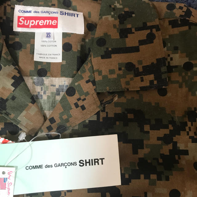 シュプリーム supreme×コムデギャルソン 新品デジタルカモ柄 半袖シャツ