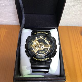 ジーショック(G-SHOCK)のカシオ G-SHOCK PROTECTION  黒金 腕時計(腕時計(デジタル))