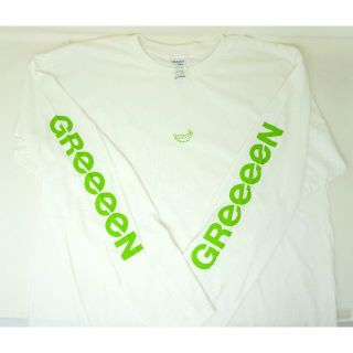 GReeeeN　ロゴ超ロングTシャツ＞長袖　XLサイズ　新品　グリーン(ミュージシャン)