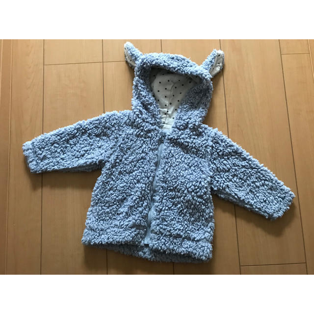 BeBe(ベベ)のべべ 耳つきもこもこアウター S キッズ/ベビー/マタニティのベビー服(~85cm)(ジャケット/コート)の商品写真