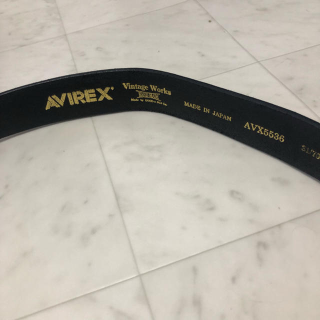 AVIREX(アヴィレックス)のAVIREX ベルト ブラック レザー メンズのファッション小物(ベルト)の商品写真
