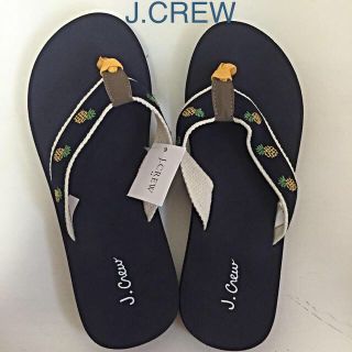 ジェイクルー(J.Crew)のJ.CREW新品 完売刺繍ビーチサンダル(サンダル)