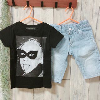 リー(Lee)のLee/MOJAKAWAMOJA 110cm 子ども服 半袖 上下セット (Tシャツ/カットソー)