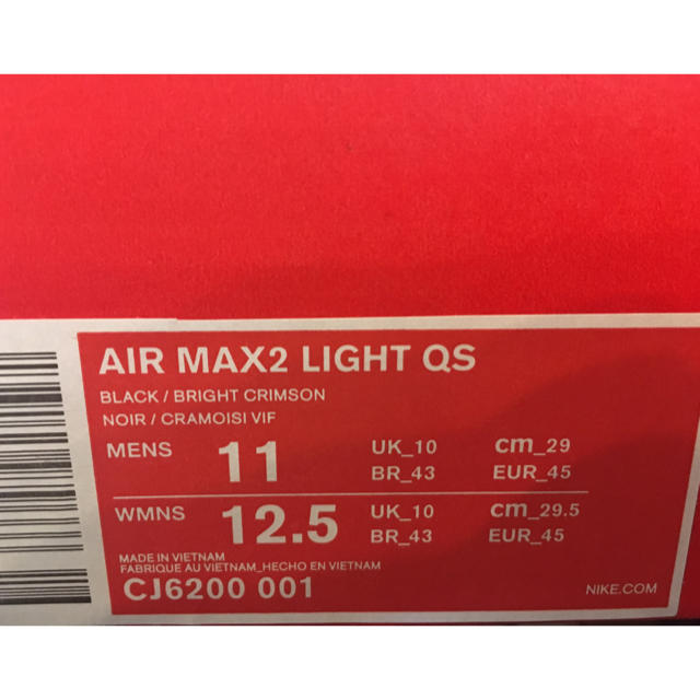 29.0cm NIKE AIR MAX2 LIGHT atmos アトモス