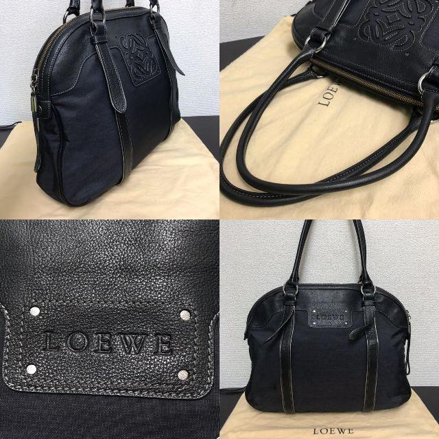 LOEWE(ロエベ)のロエベ　トートバッグ　キャンバス　レザー　黒 レディースのバッグ(トートバッグ)の商品写真