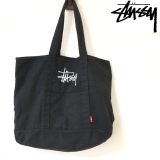 ステューシー(STUSSY)の【stussy】トートバッグ 黒 手提げ ステューシー(トートバッグ)