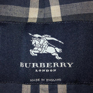 バーバリー(BURBERRY)の【値下げ】バーバリー Burberry ロングコート ステンカラー 濃紺(ステンカラーコート)
