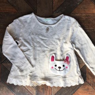 サンカンシオン(3can4on)の3can4on  ウサギポケットつきのカットソー110cm(Tシャツ/カットソー)